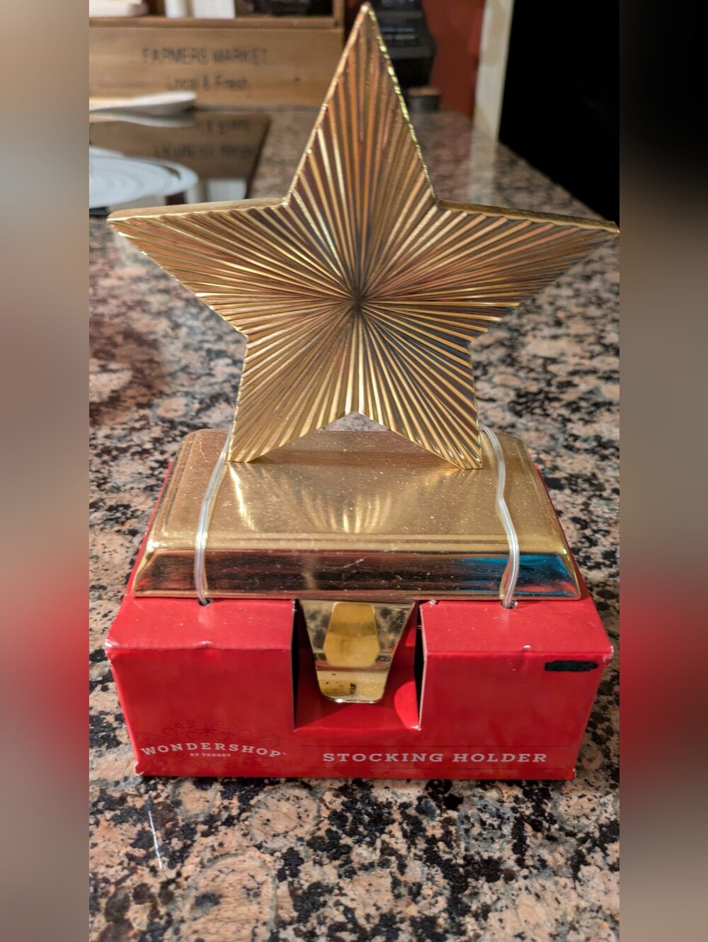 Wondershop Gold Star Stocking Holder